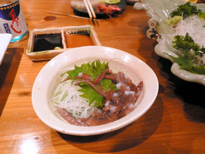 生き蛸の刺身